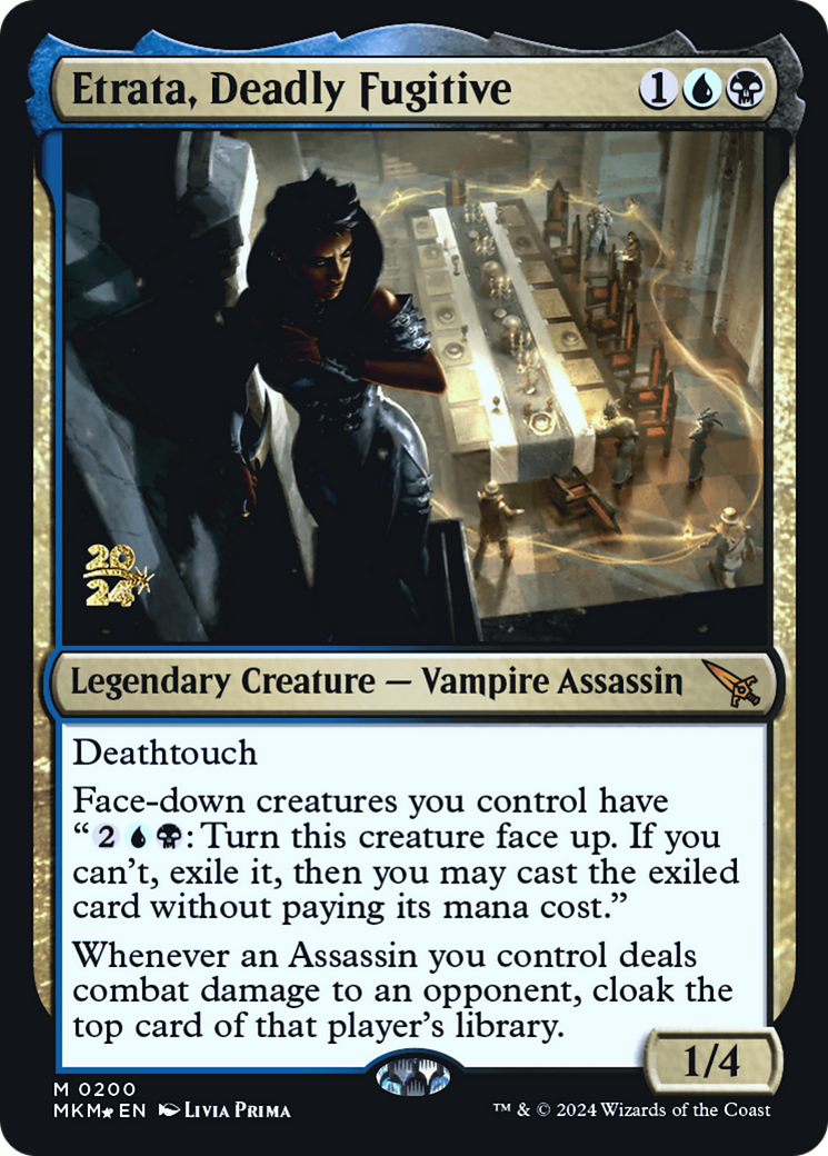 Etrata, Deadly Fugitive (PRE-200)  Foil - Murders at Karlov Manor Promos