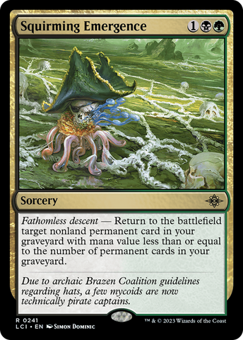 Squirming Emergence (LCI-241)  Foil - The Lost Caverns of Ixalan