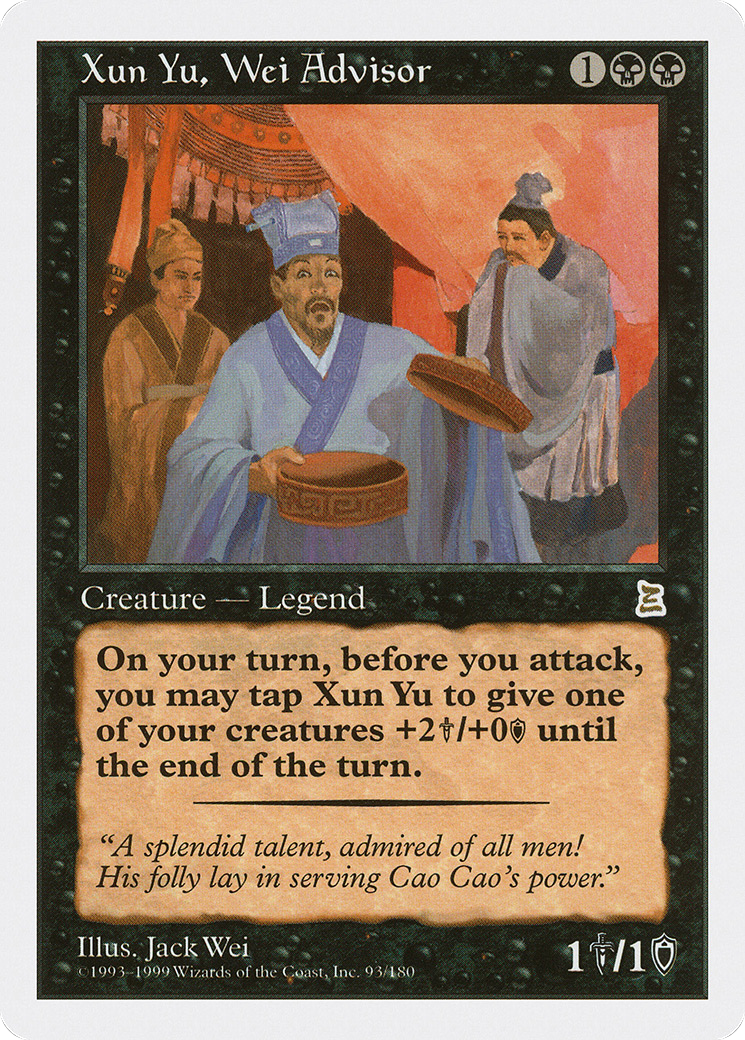 Xun Yu, Wei Advisor (PTK-093)  - Portal Three Kingdoms