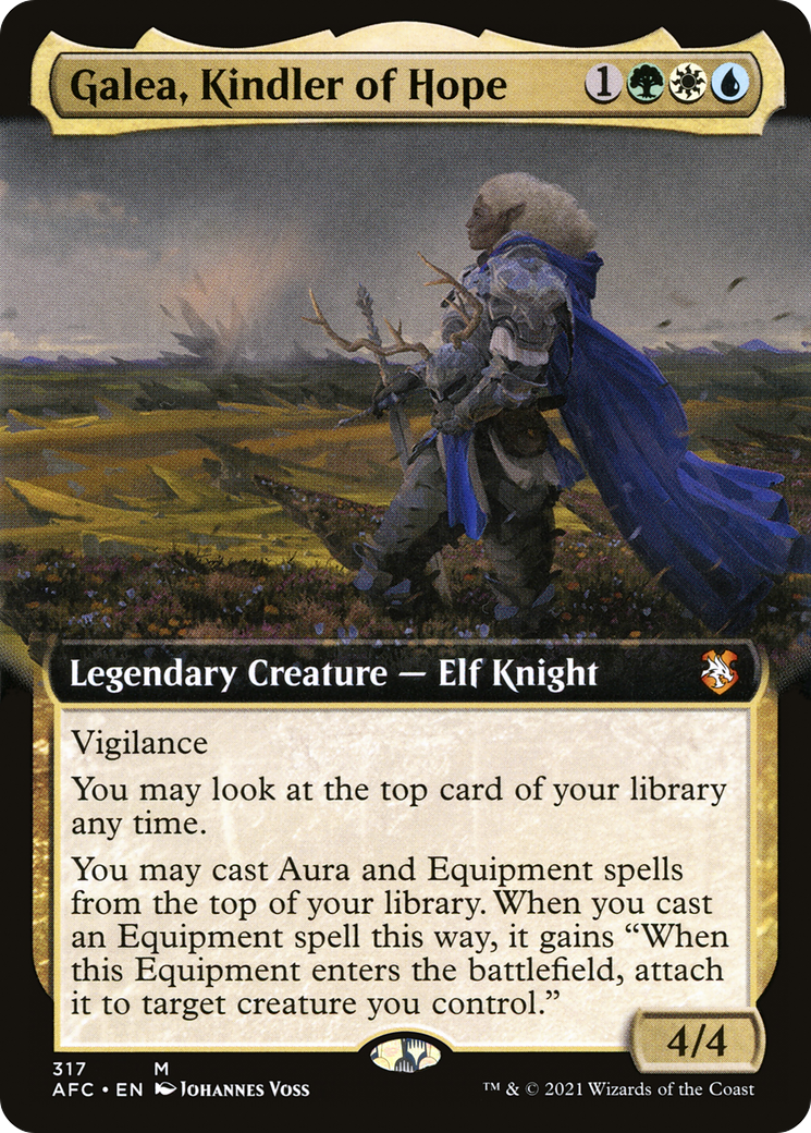 Galea, Kindler of Hope (Extended Art) (AFC-317) - Adventures in the Forgotten Realms Commander