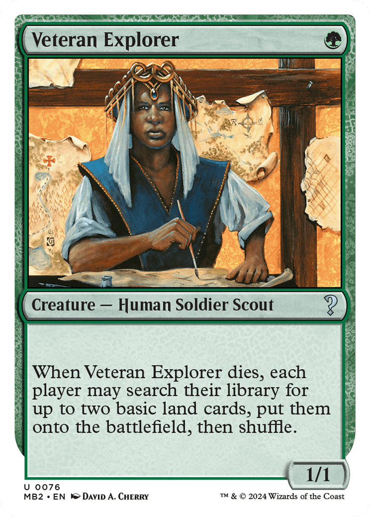 Veteran Explorer (White Border) (MB2-076)  - Mystery Booster 2