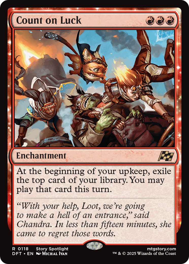 Count on Luck (DFT-118)  - Aetherdrift: (enchantment)