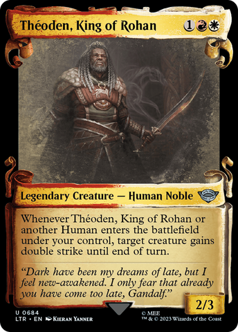 Theoden, King of Rohan (Showcase Scrolls) (LTR-684)  Foil - The Lord of the Rings: Tales of Middle-earth: (Showcase)
