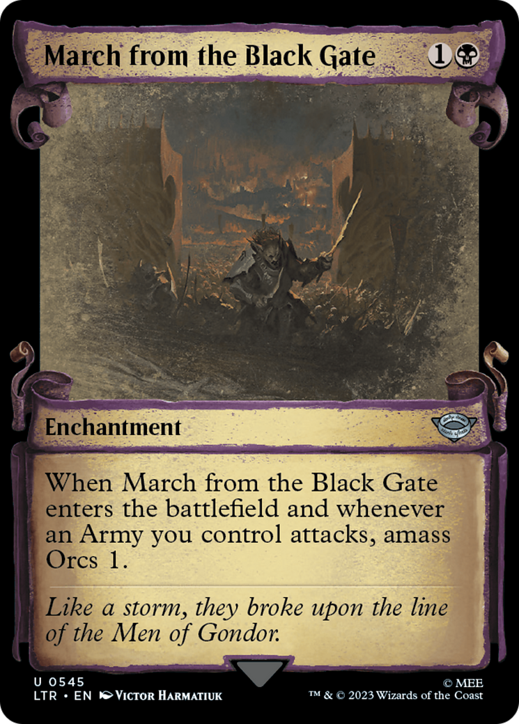 March from the Black Gate (Showcase Scrolls) (LTR-545) - The Lord of the Rings: Tales of Middle-earth: (Showcase) Foil