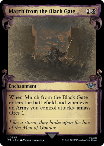 March from the Black Gate (Showcase Scrolls) (LTR-545) - The Lord of the Rings: Tales of Middle-earth: (Showcase) Foil