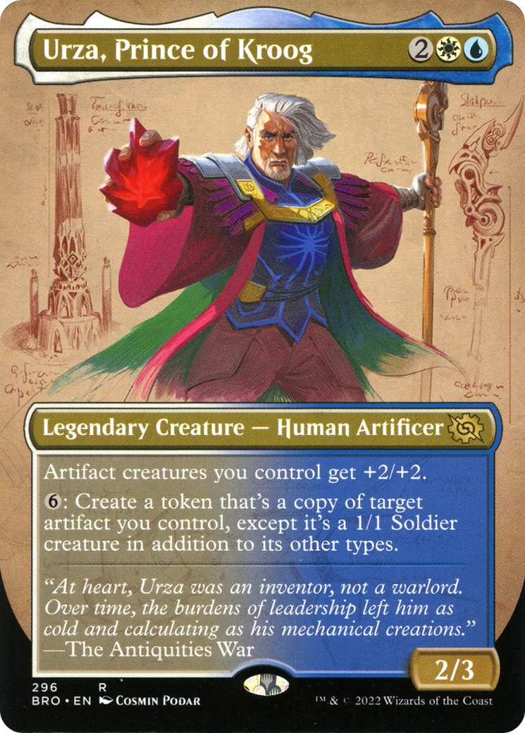 Urza, Prince of Kroog (Borderless) (BRO-296)  Foil - The Brothers' War