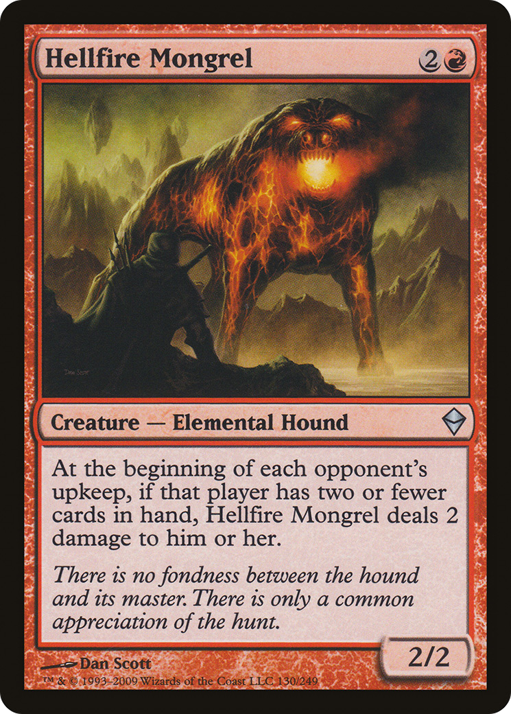 Hellfire Mongrel (ZEN-130)  Foil - Zendikar