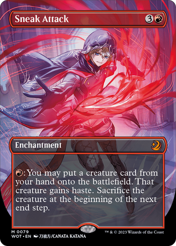 Sneak Attack (Anime Borderless) (WOT-079)  Foil - Wilds of Eldraine: Enchanting Tales