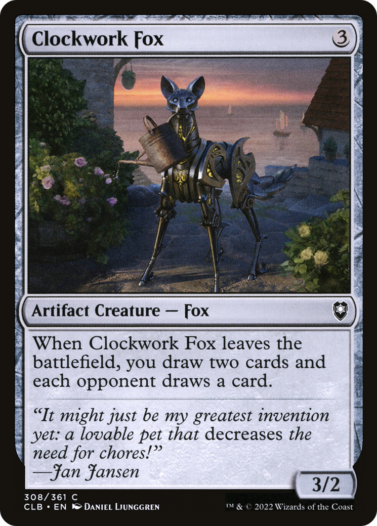 Clockwork Fox (CLB-308)  Foil - Commander Legends: Battle for Baldur's Gate