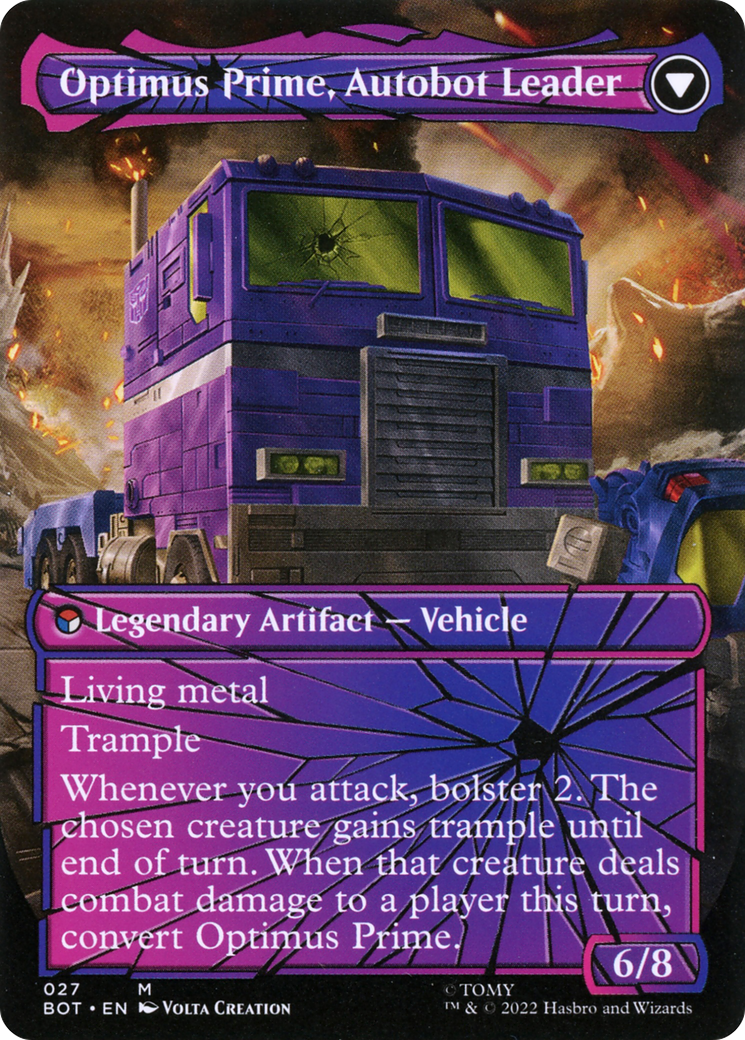 Optimus Prime, Hero (Shattered Glass) (BOT-027) - Transformers: (shatteredglass, convertdfc) (Borderless) Foil