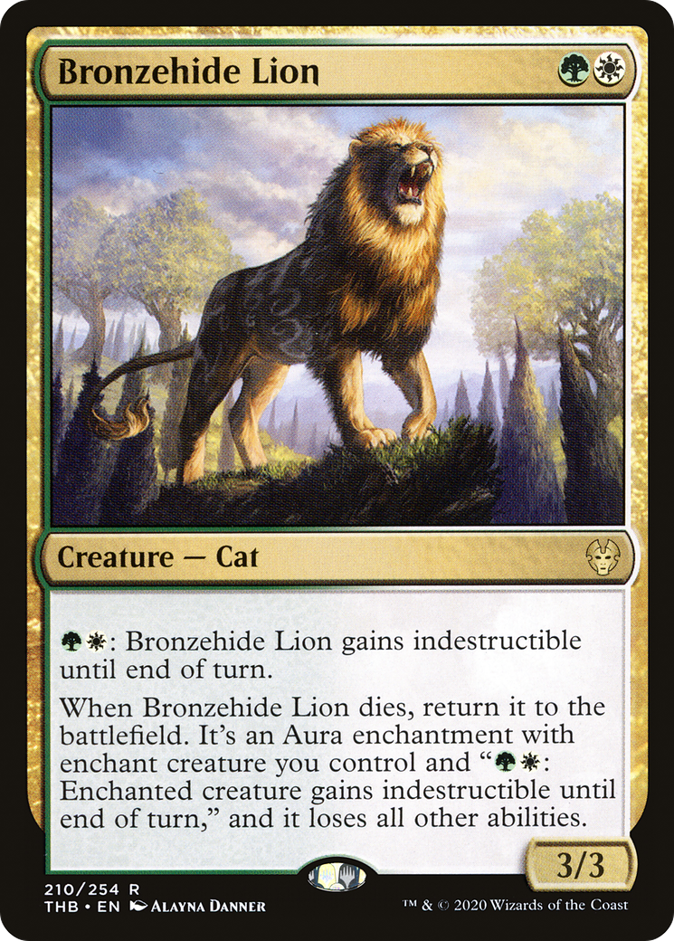 Bronzehide Lion (THB-210)  Foil - Theros Beyond Death