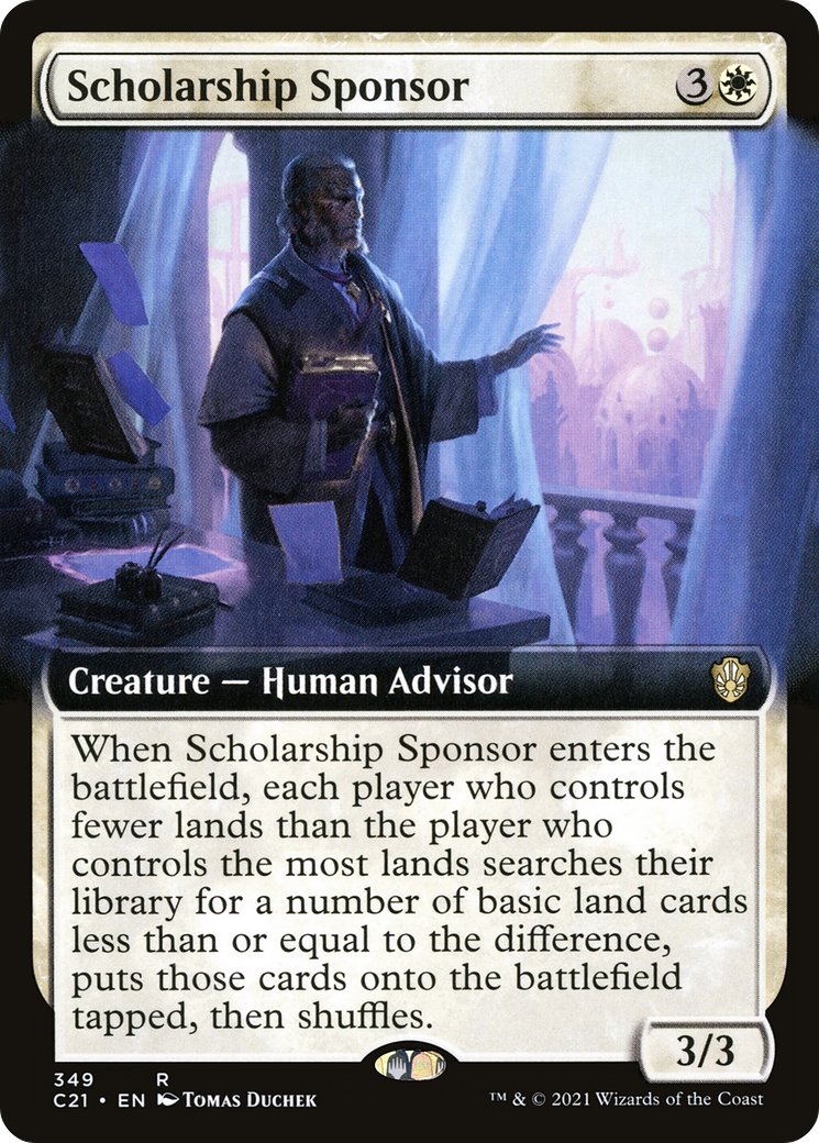 Scholarship Sponsor (Extended Art) (C21-349)  - Commander 2021: (Extended Art)