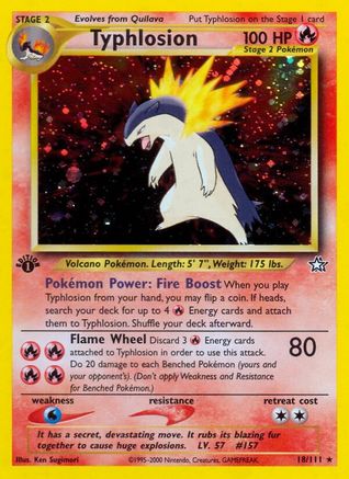 Typhlosion (18) 018/111  - 1st Edition Holofoil Neo Genesis - Holo Rare