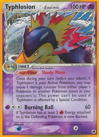 Typhlosion (Delta Species) 012/101  - Reverse Holofoil Dragon Frontiers - Holo Rare