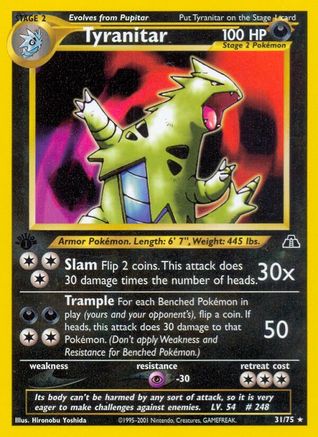 Tyranitar (31) 031/75  - 1st Edition Neo Discovery - Rare