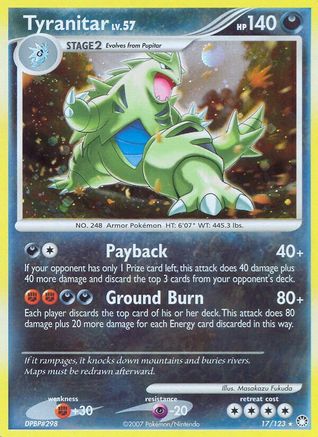 Tyranitar 017  - Holofoil Mysterious Treasures - Holo Rare