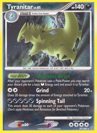 Tyranitar 030  - Reverse Holofoil Stormfront - Rare