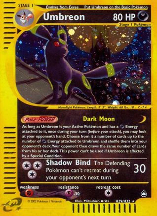 Umbreon (H29) H29  - Holofoil Aquapolis - Holo Rare