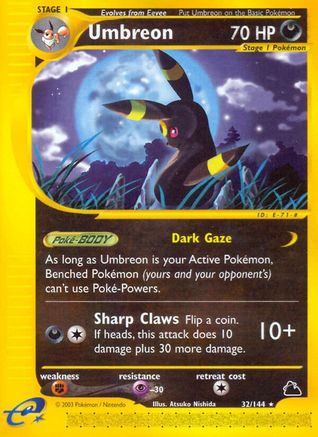 Umbreon (32) 032  - Reverse Holofoil Skyridge - Rare