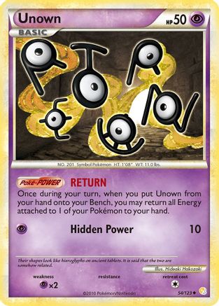 Unown (54) 054  HeartGold SoulSilver - Uncommon