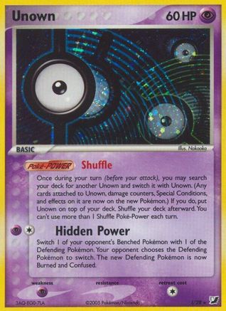 Unown (I) 00I  - Holofoil Unseen Forces - Holo Rare