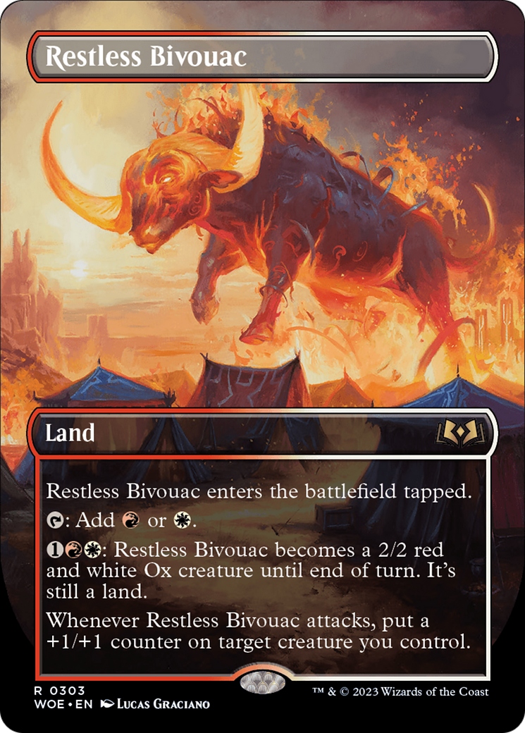 Restless Bivouac (Borderless) (WOE-303)  Foil - Wilds of Eldraine