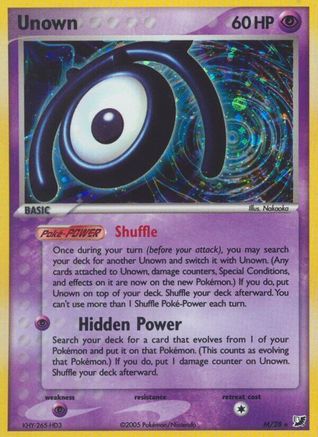 Unown (M) 00M  - Holofoil Unseen Forces - Holo Rare