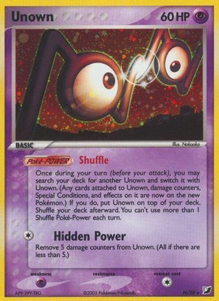 Unown (N) 00N  - Holofoil Unseen Forces - Holo Rare