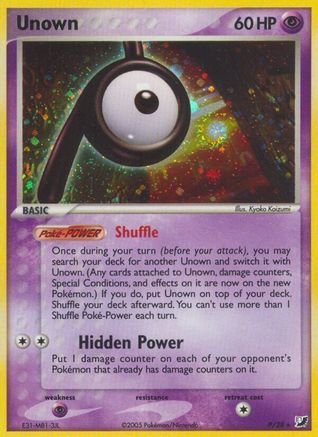 Unown (P) 00P  - Holofoil Unseen Forces - Holo Rare