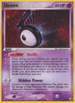 Unown (T) 00T  - Holofoil Unseen Forces - Holo Rare