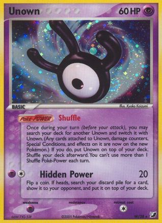 Unown (W) 00W  - Holofoil Unseen Forces - Holo Rare