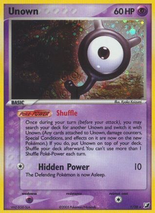 Unown (Y) 00Y  - Holofoil Unseen Forces - Holo Rare