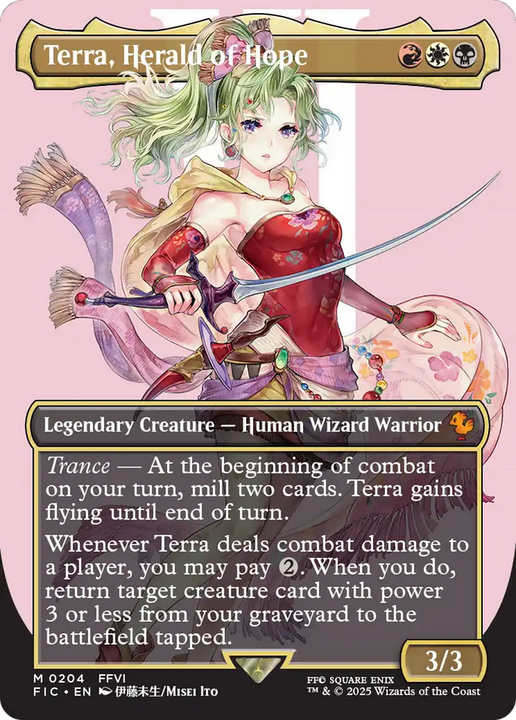 Terra, Herald of Hope (FIC-204) - Commander: FINAL FANTASY (Borderless) Foil