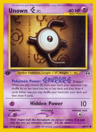 Unown [E] 067/75  - Unlimited Neo Discovery - Common