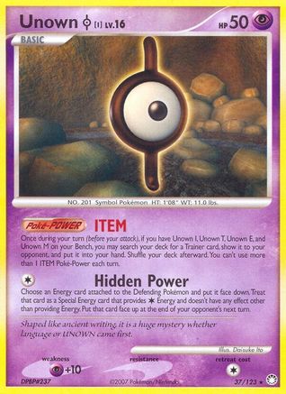 Unown [I] 037  - Reverse Holofoil Mysterious Treasures - Rare