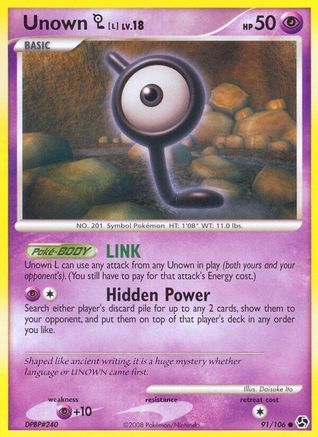 Unown [L] 091  Great Encounters - Common