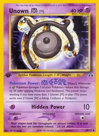 Unown [M] 049/75  - Unlimited Neo Discovery - Uncommon