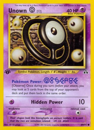 Unown [O] 069/75  - Unlimited Neo Discovery - Common