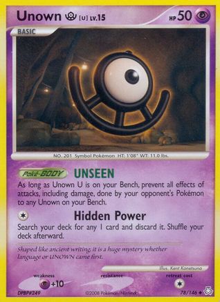 Unown (U) 078  - Reverse Holofoil Legends Awakened - Uncommon
