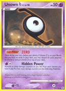 Unown [Z] 072/132  - Reverse Holofoil Secret Wonders - Uncommon