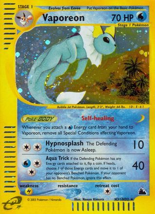 Vaporeon (H31) H31  - Holofoil Skyridge - Holo Rare
