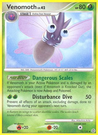 Venomoth 073  - Reverse Holofoil Secret Wonders - Uncommon