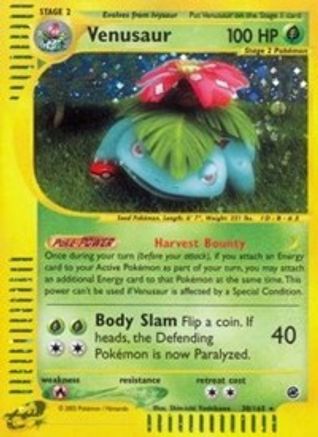 Venusaur (30) 030  - Reverse Holofoil Expedition - Holo Rare