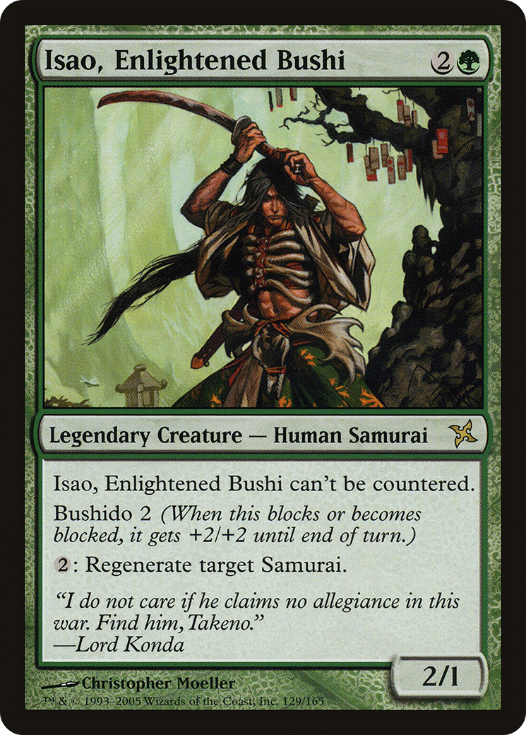 Isao, Enlightened Bushi (BOK-129) - Betrayers of Kamigawa Foil