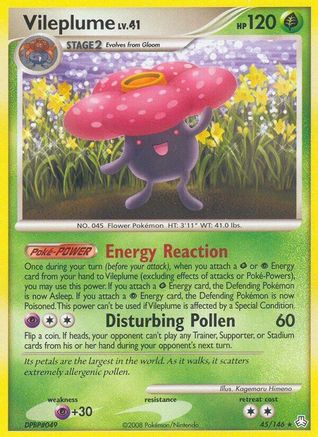 Vileplume 045  - Reverse Holofoil Legends Awakened - Rare