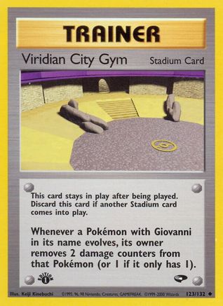 Viridian City Gym 123/132  - 1st Edition Gym Challenge - Uncommon