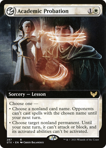 Academic Probation (Extended Art) (STX-287)  Foil - Strixhaven: School of Mages: (Extended Art, lesson)