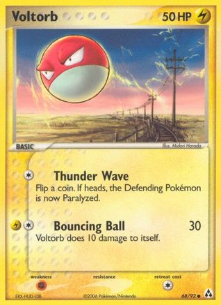Voltorb 068/92  - Reverse Holofoil Legend Maker - Common