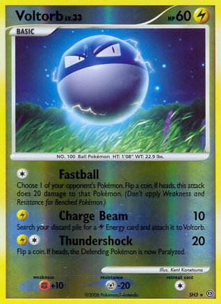 Voltorb (Shiny) SH3  - Reverse Holofoil Stormfront - Shiny Holo Rare