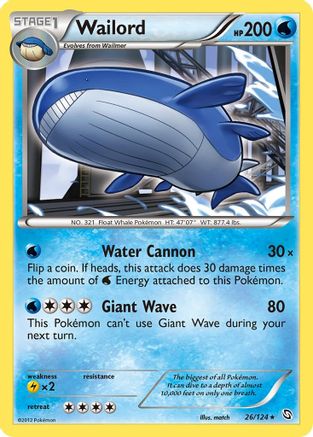 Wailord 026  - Holofoil Dragons Exalted - Holo Rare